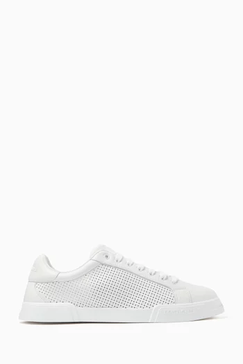 Strobel Portofino Perforated Sneakers in Leather