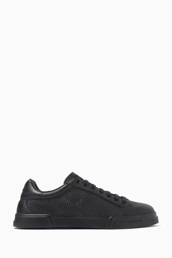 Strobel Portofino Perforated Sneakers in Leather