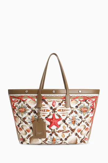 Atene Shell-print Tote Bag in Canvas