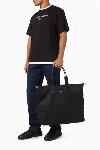 Logo Patch Tote Bag in Nylon