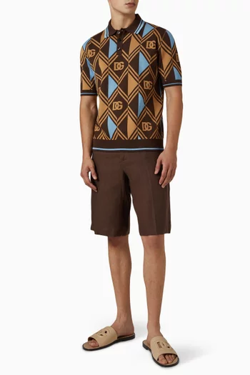 تي شيرت بولو بشعار الماركة نسيج قطن