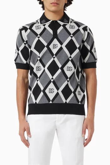 Jacquard Polo Shirt in Knit