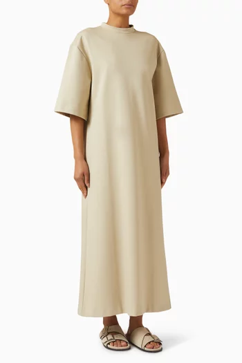 فستان بنمط تي شيرت قطن جيرسيه إيطالي