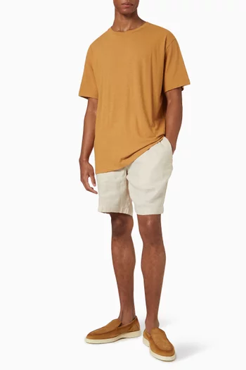 Dinis Printed T-shirt in Cotton & Linen