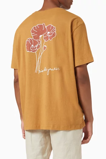 Dinis Printed T-shirt in Cotton & Linen