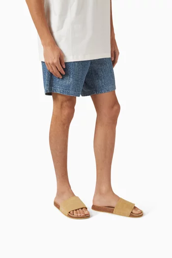 Adilette Slides in Leather