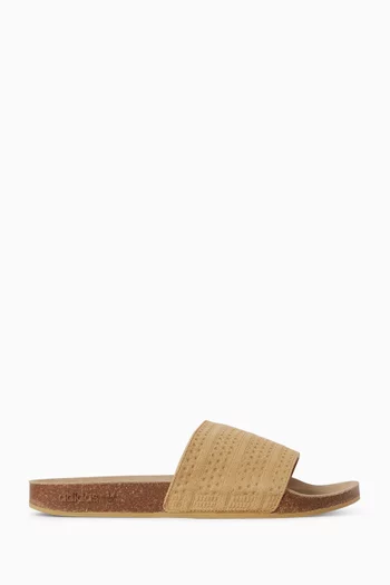 Adilette Slides in Leather