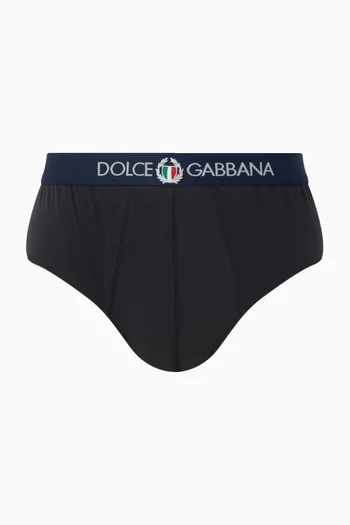 Logo Band Brando Briefs in Stretch Jersey