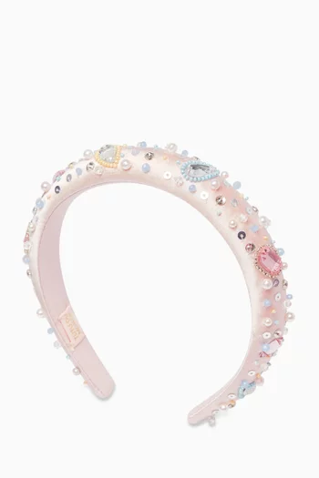 Floral Fête Headband in Satin