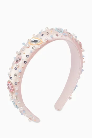 Floral Fête Headband in Satin