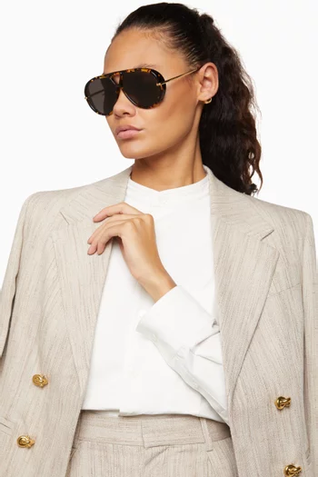 Drop Aviator Sunglasses in Recycled Acetate