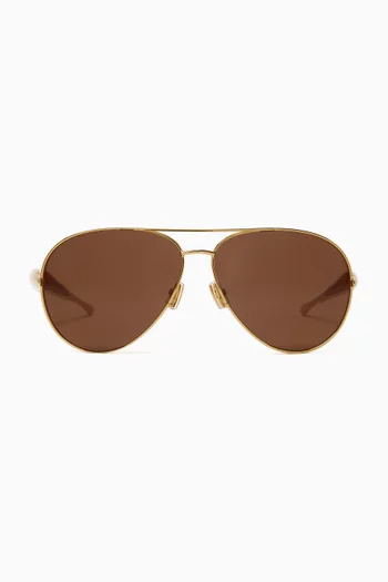 Sardine Aviator Sunglasses in Metal
