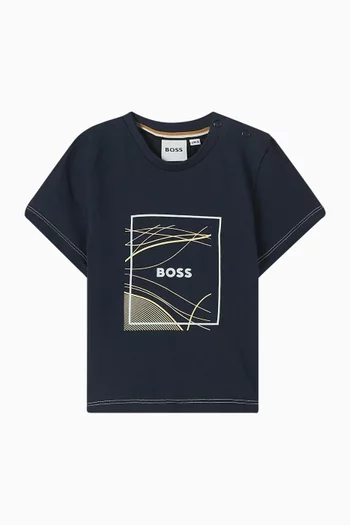 تي شيرت بطبعة شعار الماركة