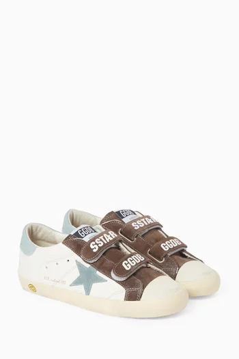 Old School Sneakers in Leather & Canvas
