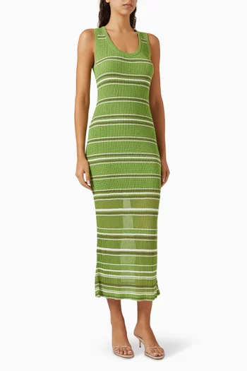 Mariana Knit Maxi Dress in Cotton Bouclé