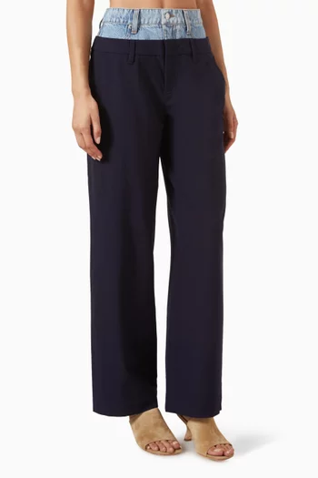 Ophelia Double-waistband Combo Pants