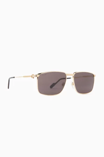 Rectangle Sunglasses in Metal