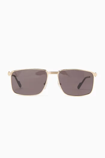 Rectangle Sunglasses in Metal