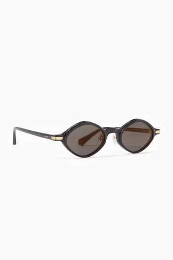 Oval Sunglasses in Acetate