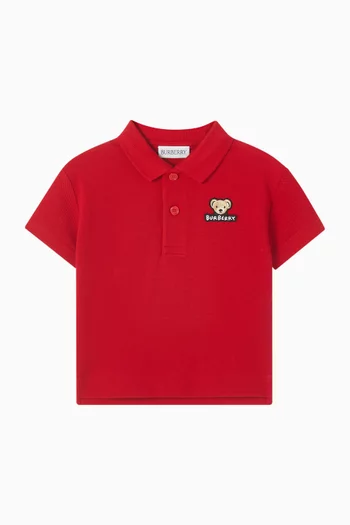 Thomas Bear Polo Shirt in Cotton-pique