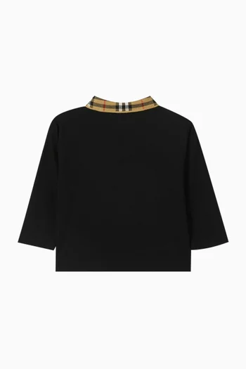 Check-collar Polo Shirt in Cotton-pique