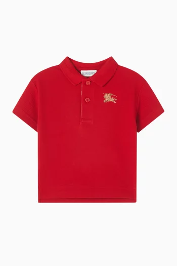 Equestrian Knight Polo Shirt in Cotton-pique