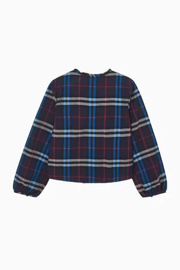 Check Top in Cotton Poplin