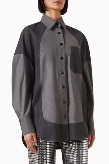 Oversized Flannel Shirt in Wool