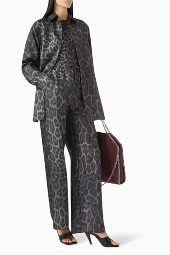 Leopard-print Pants in Silk