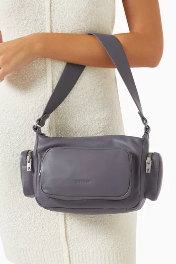Utility Shoulder Bag in Leather