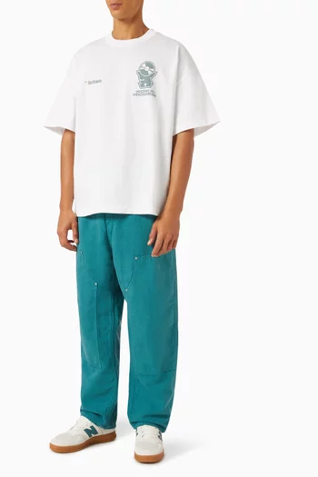 Walter Double Knee Pants in Cotton-linen Canvas