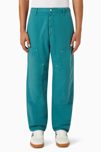 Walter Double Knee Pants in Cotton-linen Canvas