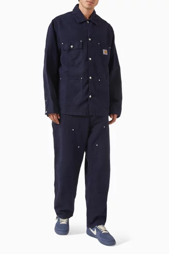Walter Double Knee Pants in Cotton-linen Canvas