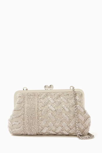 Keffiyeh Embellished Clutch