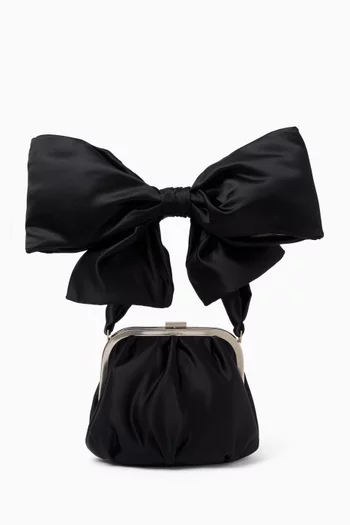 Big Bow Bella Top-handle Bag in Satin