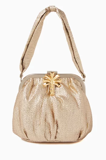 Palm Bella Top-handle Bag in Woven Fabric