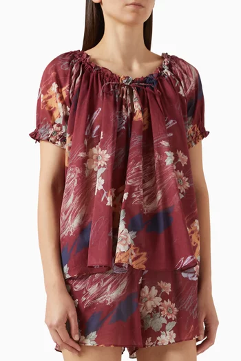 Idyllic Top & Shorts Set in Organic Cotton