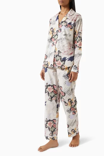 Pyjama Shirt & Pants Set in Organic Cotton