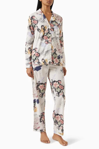 Pyjama Shirt & Pants Set in Organic Cotton