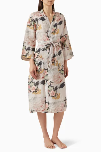 Wrap Robe in Linen
