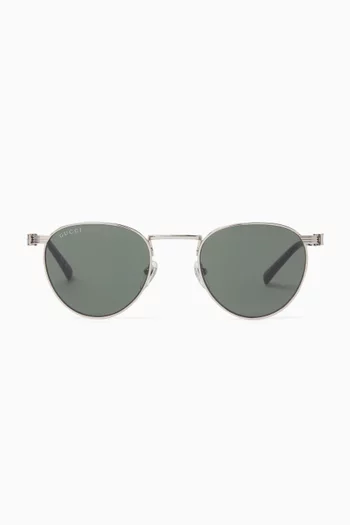 Round Sunglasses in Metal