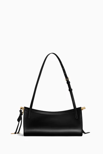 Le Click East West Shoulder Bag in Leather