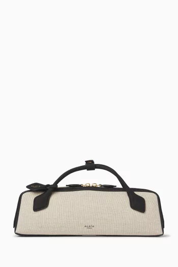 Le Teckel Clutch Bag in Canvas & Leather