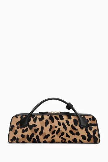 Le Teckel Clutch Bag in Animal-print Calf Hair