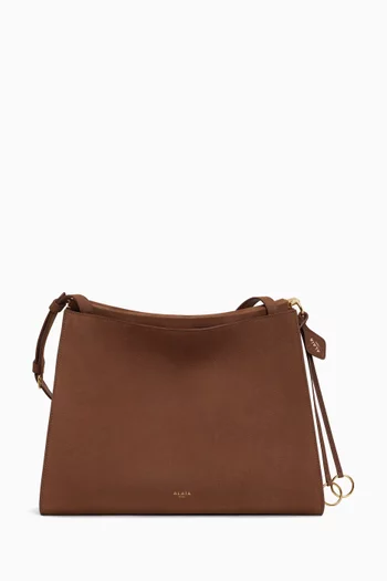 Small Le Click Square Bag in Nubuck Leather