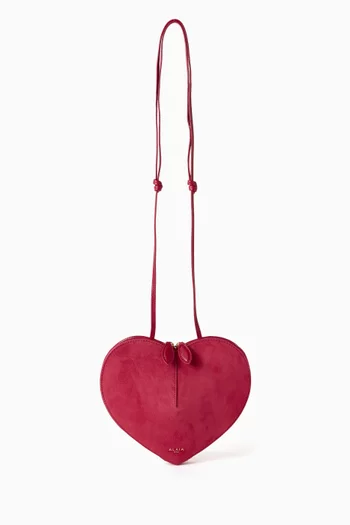 Le Coeur Crossbody Bag in Suede