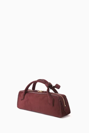 Le Teckel Clutch Bag in Suede