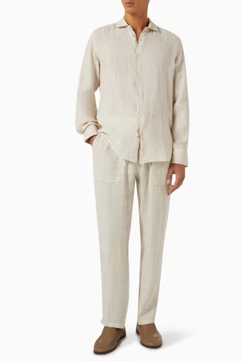 Calais Drawstring Pants in Linen