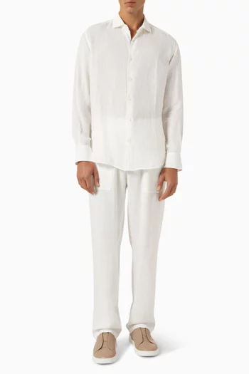 Calais Drawstring Pants in Linen