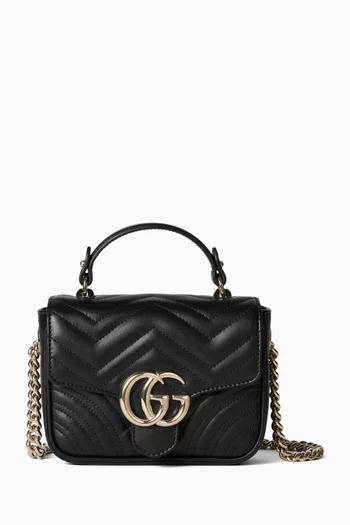 Mini Marmont Top-handle Bag in Leather